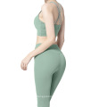 High Support Lady Custom Laser Cuting Yoga Leggings Sportanzug Schubpush Up Riemchen Sport BH